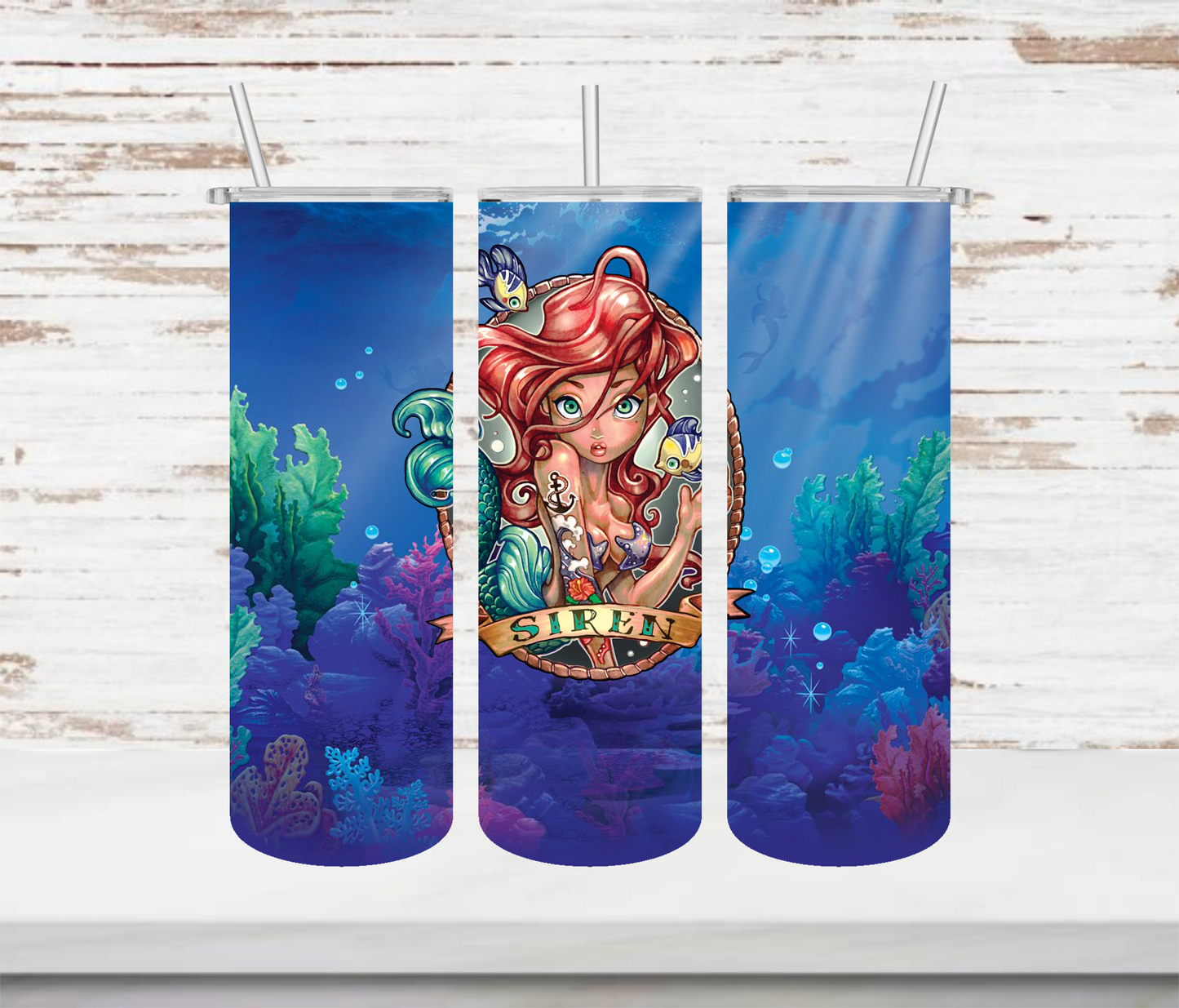 Ariel Tattooed Tumbler - Head Of Walker Farm LLC