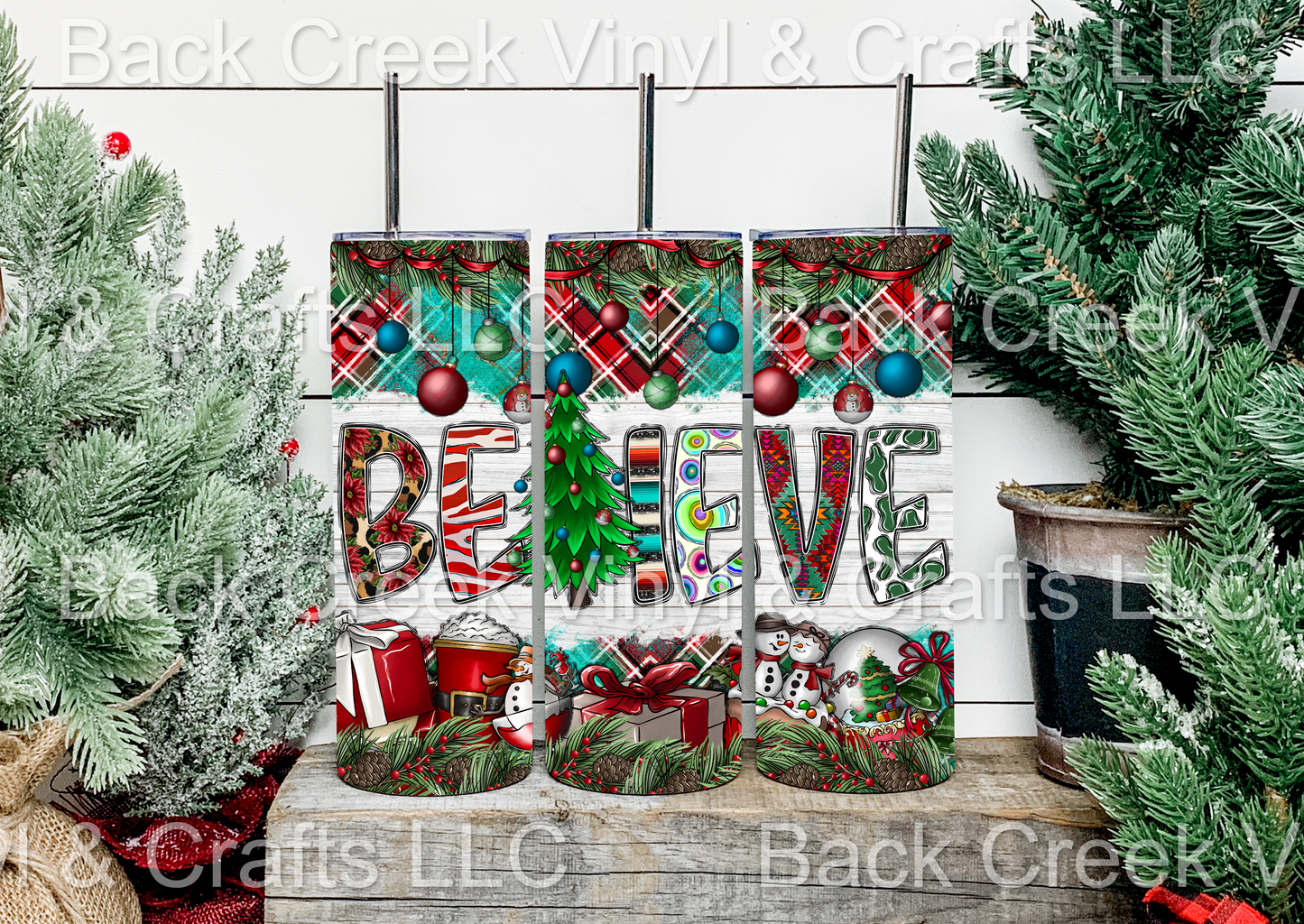 Believe Christmas Tumbler - Head Of Walker Farm LLC