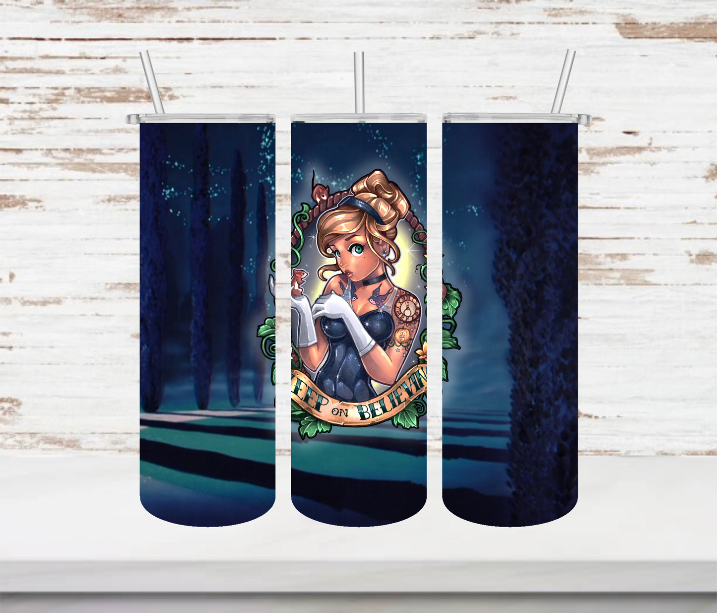 Cinderella Tattooed Tumbler - Head Of Walker Farm LLC