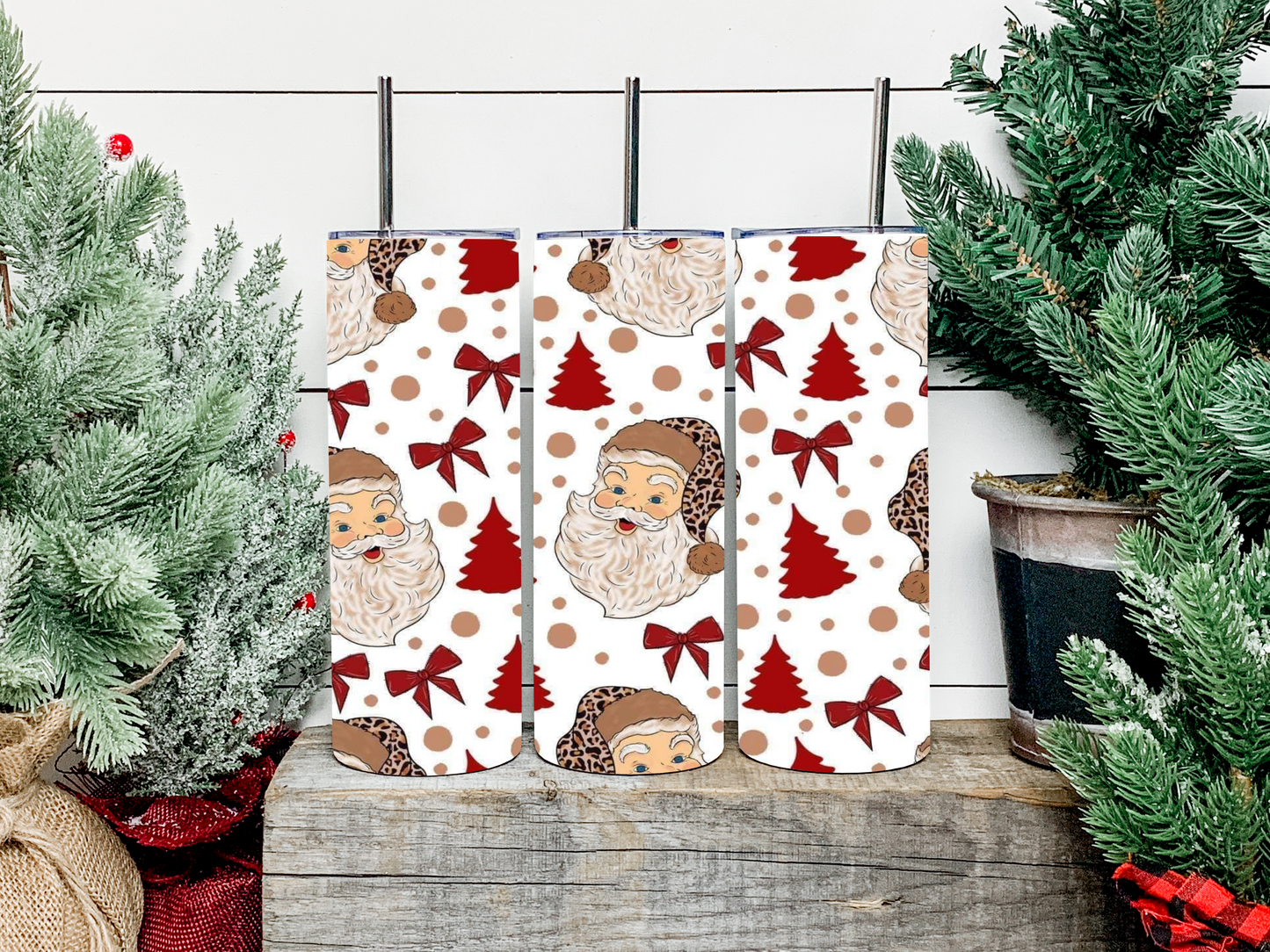 Classic Santa Tumbler - Head Of Walker Farm LLC
