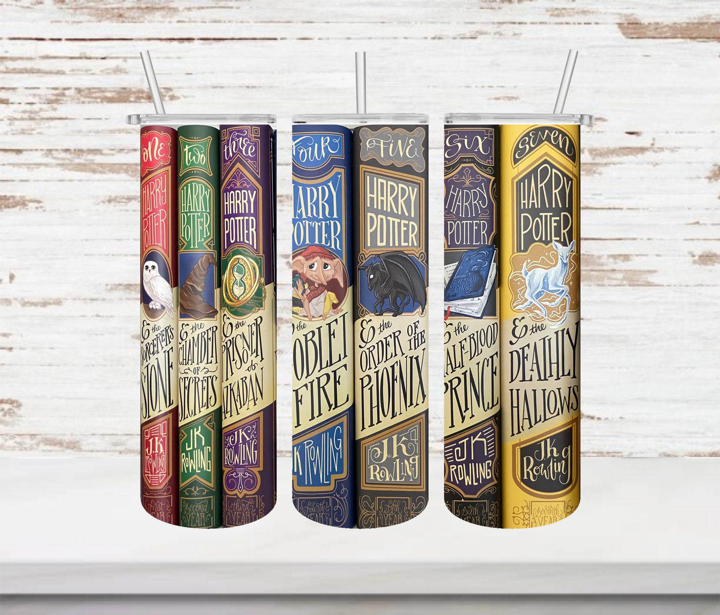 Classical Book Spines Tumbler - Head Of Walker Farm LLC