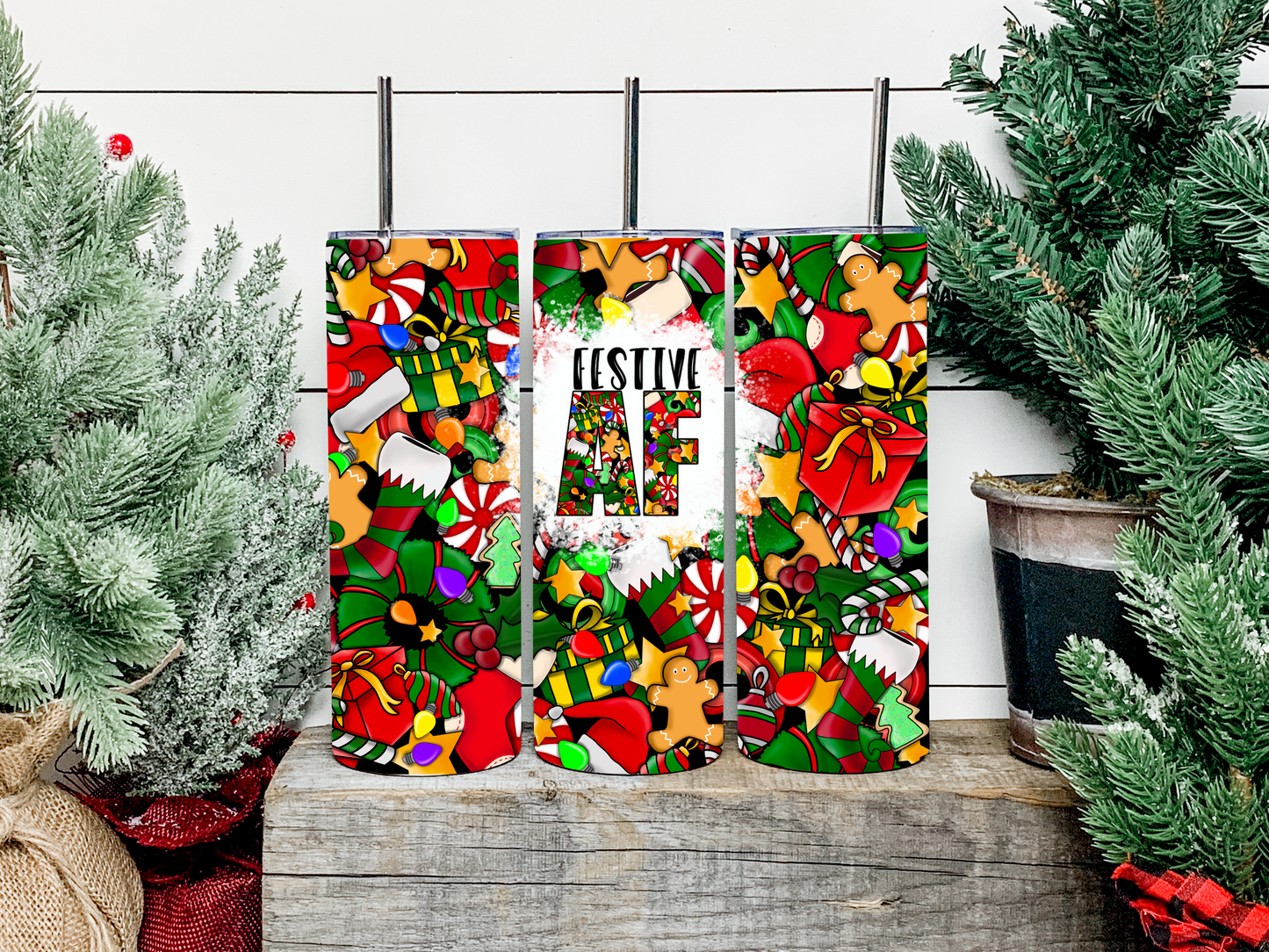 Festive AF Tumbler - Head Of Walker Farm LLC