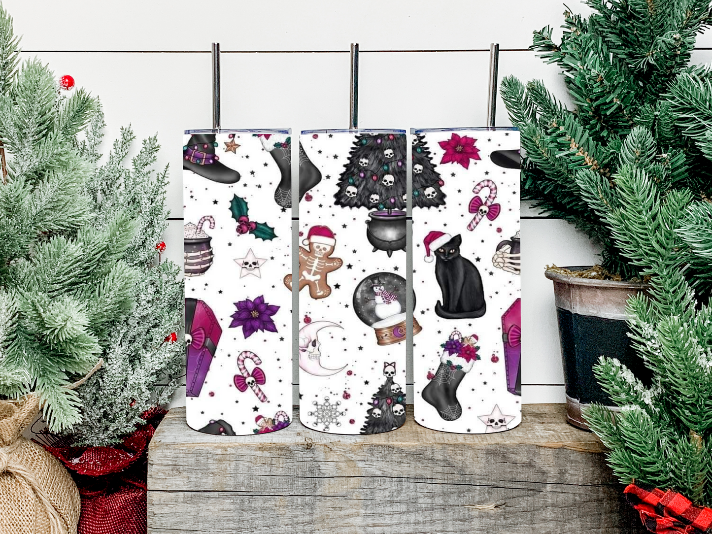 Gothic Christmas Tumbler - Head Of Walker Farm LLC