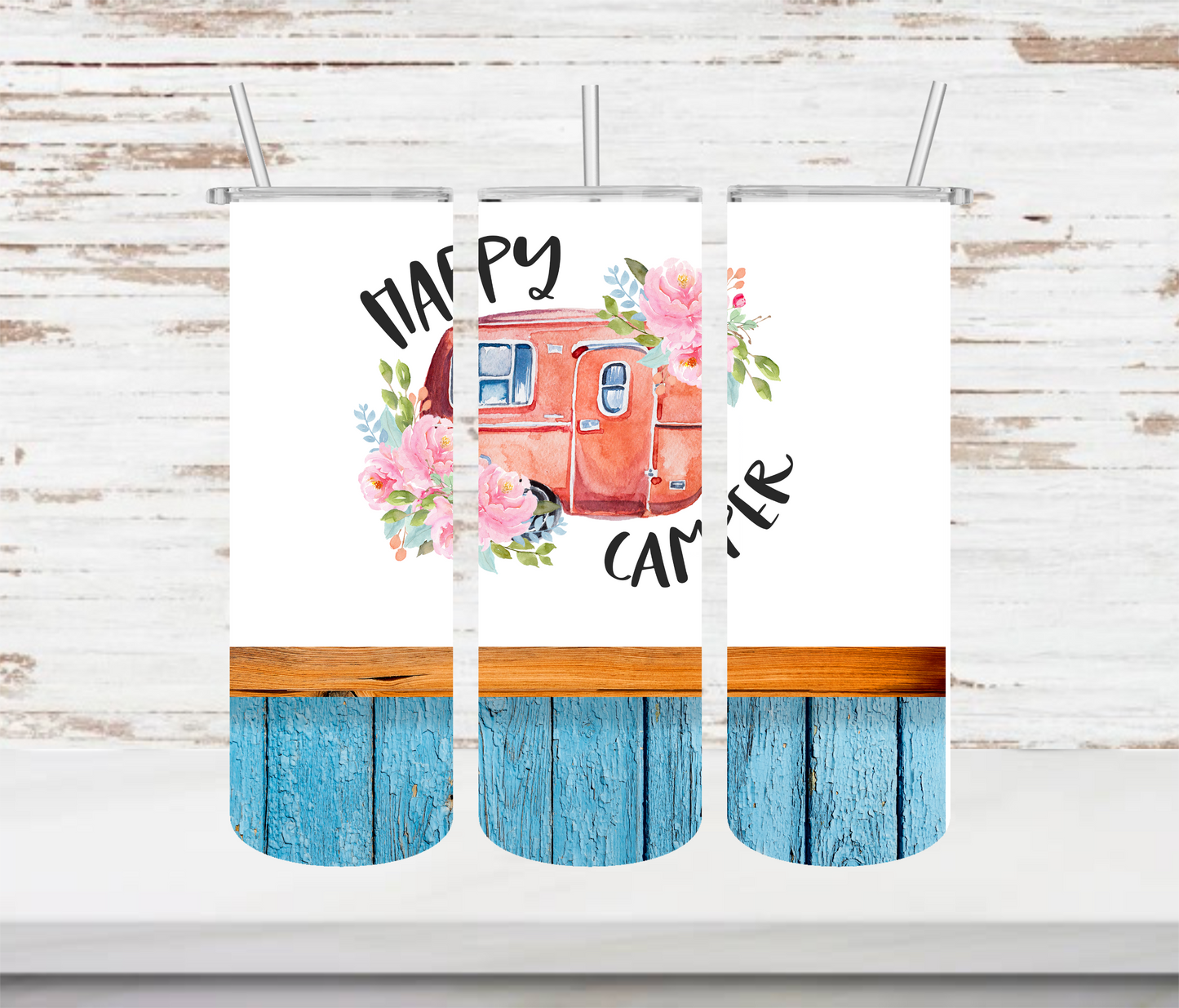 Happy Camper Tumbler - Head Of Walker Farm LLC
