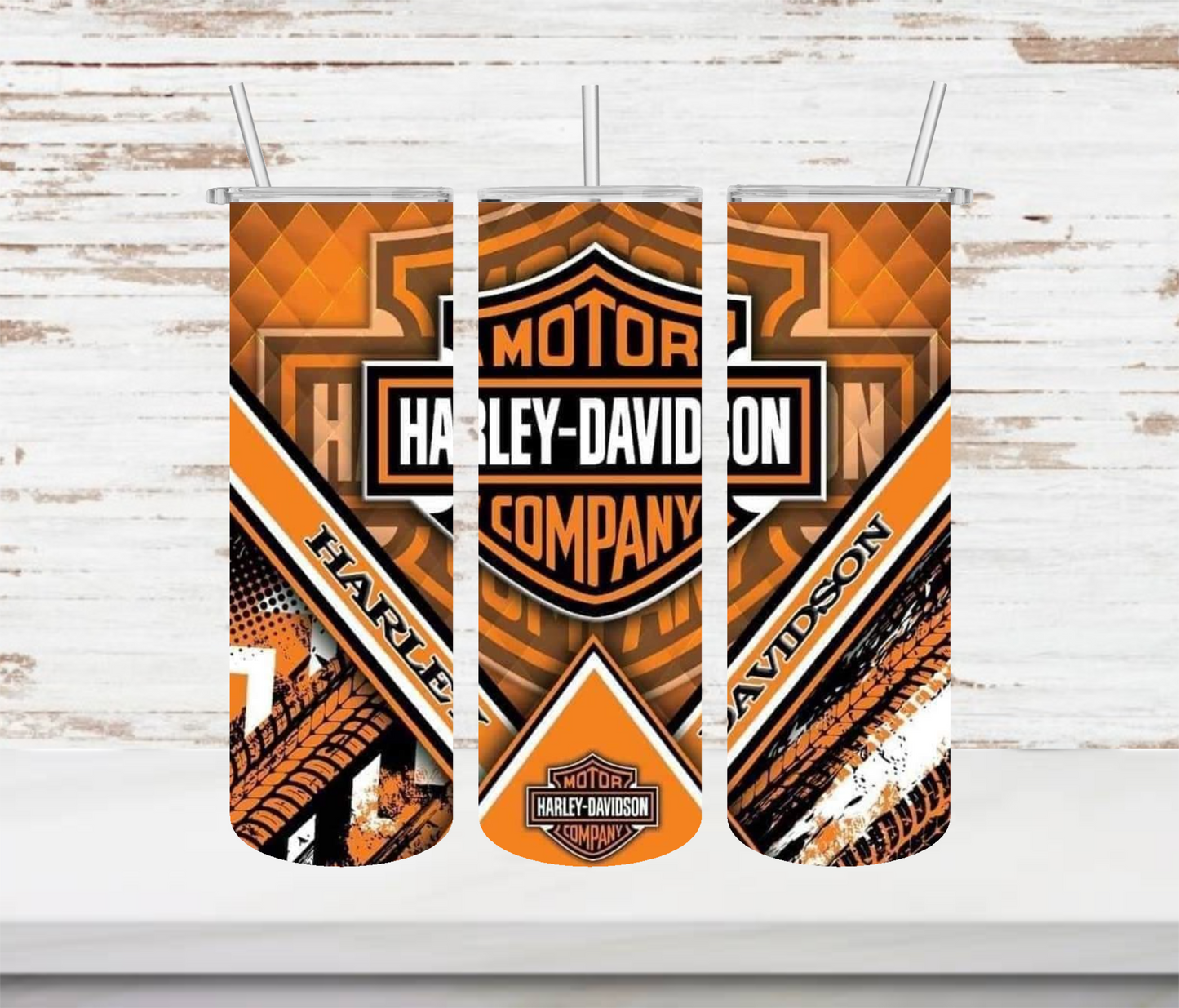 Harley V Shaped Design Tumbler - Head Of Walker Farm LLC