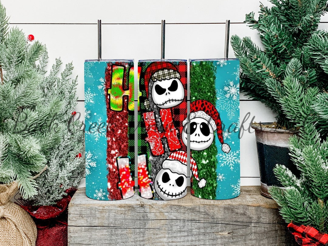 Ho Ho Ho Jack Skellington Christmas Tumbler - Head Of Walker Farm LLC