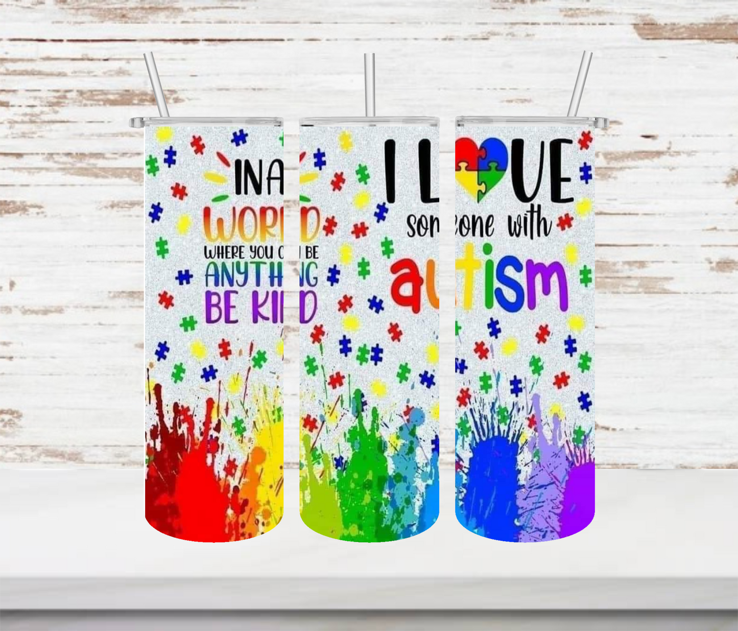 I Love Someone With Autism Tumbler - Head Of Walker Farm LLC
