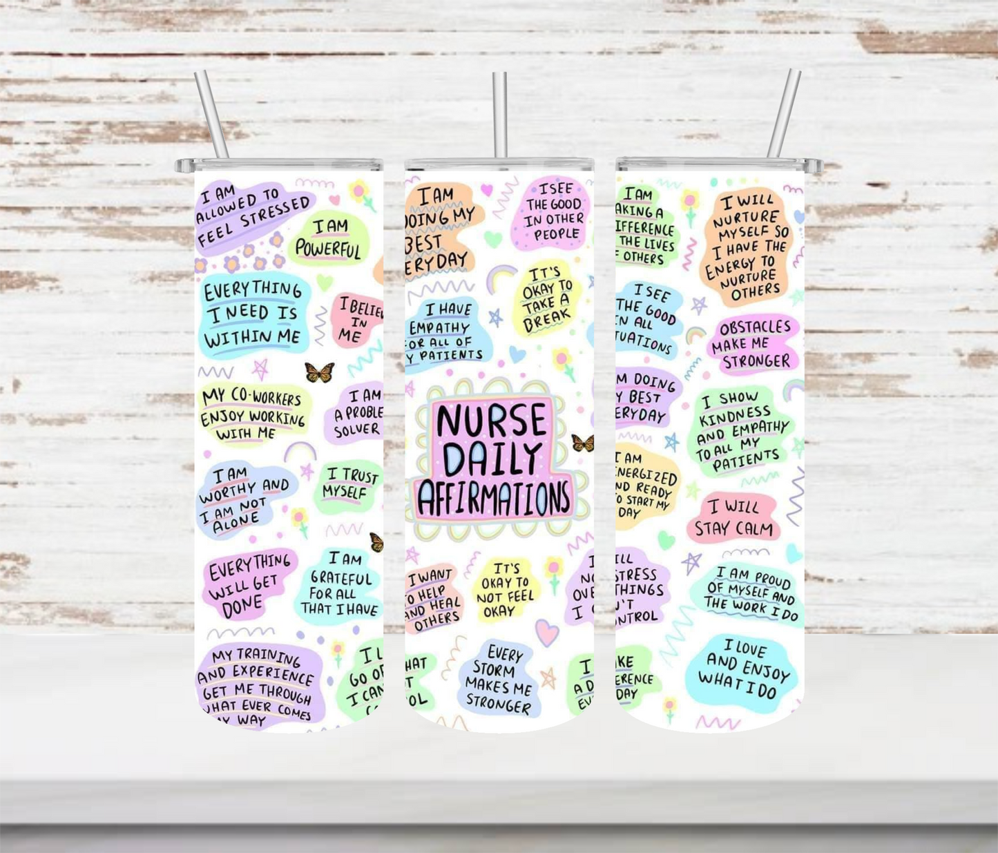 Nurse Daily Affirmations Tumbler - Head Of Walker Farm LLC