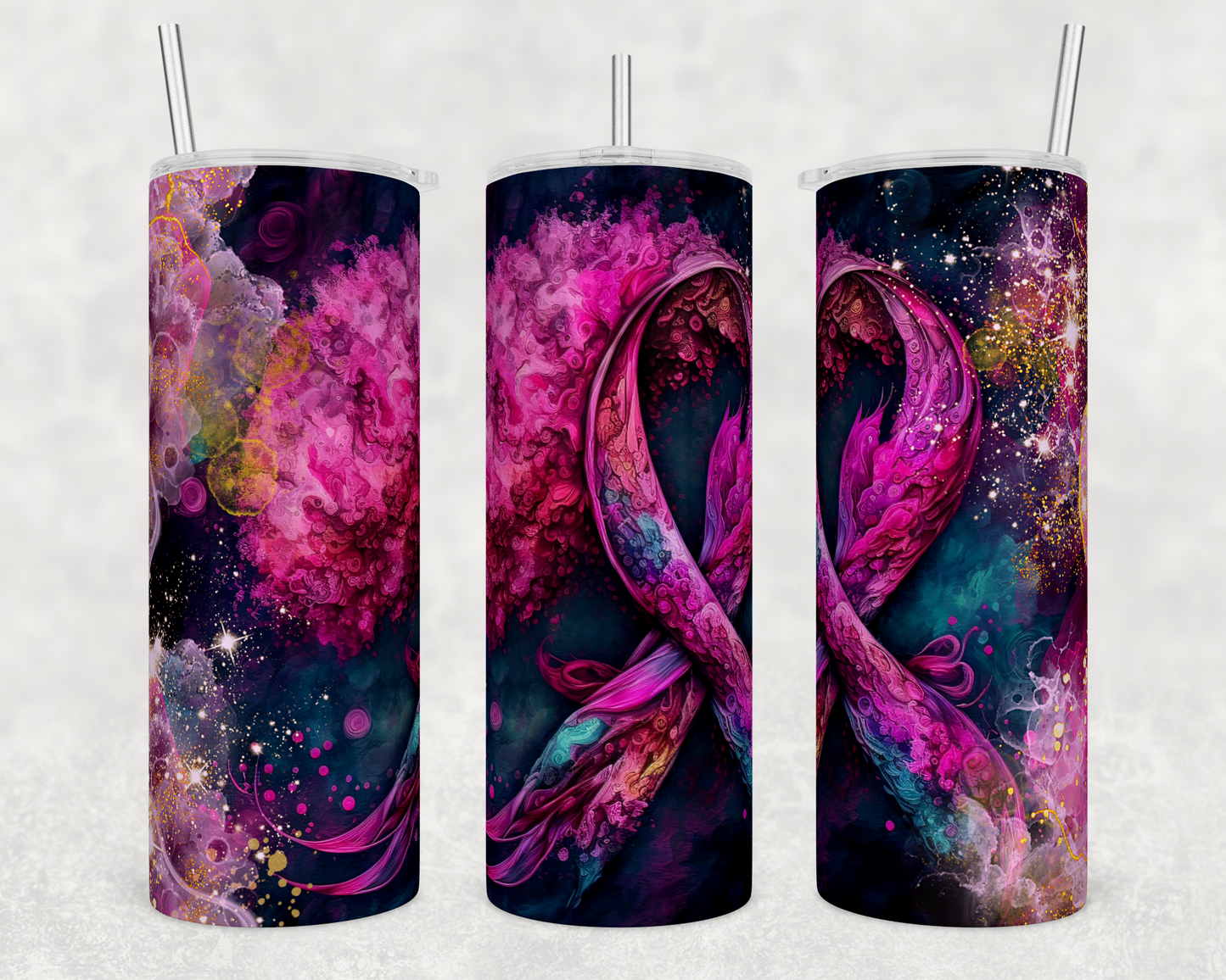 Pink Ribbon Ink Tumbler - Head Of Walker Farm LLC