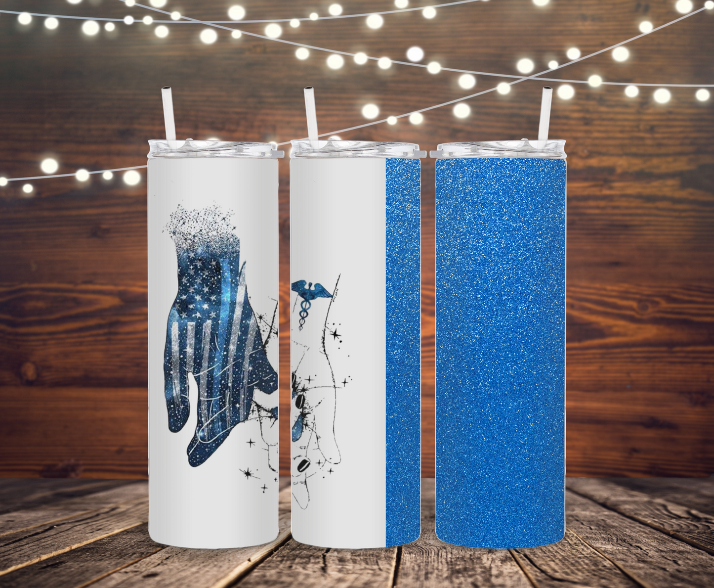 Police & Nurse Power Couple (Glitter) Tumbler