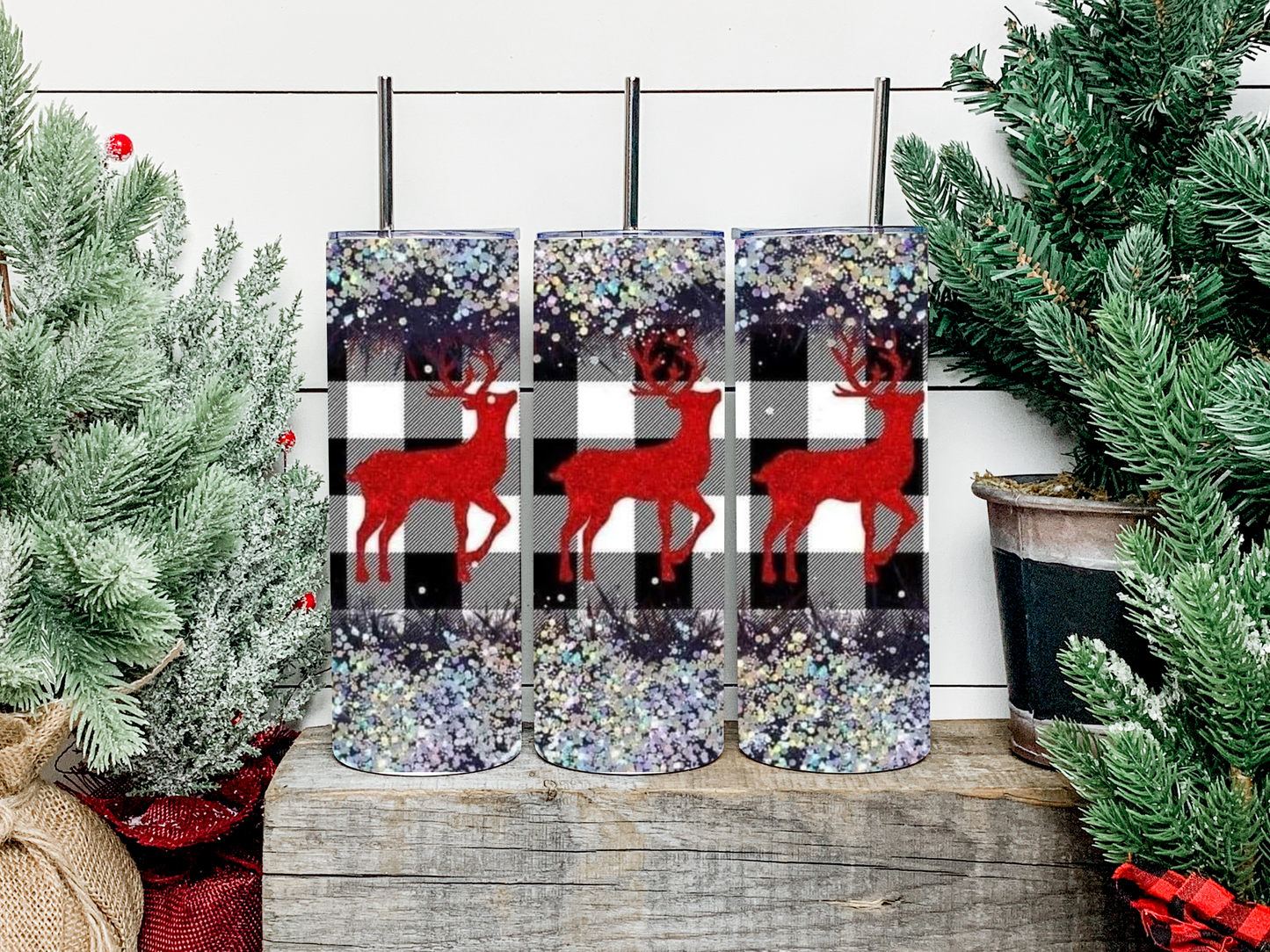 Reindeer Tumbler - Head Of Walker Farm LLC