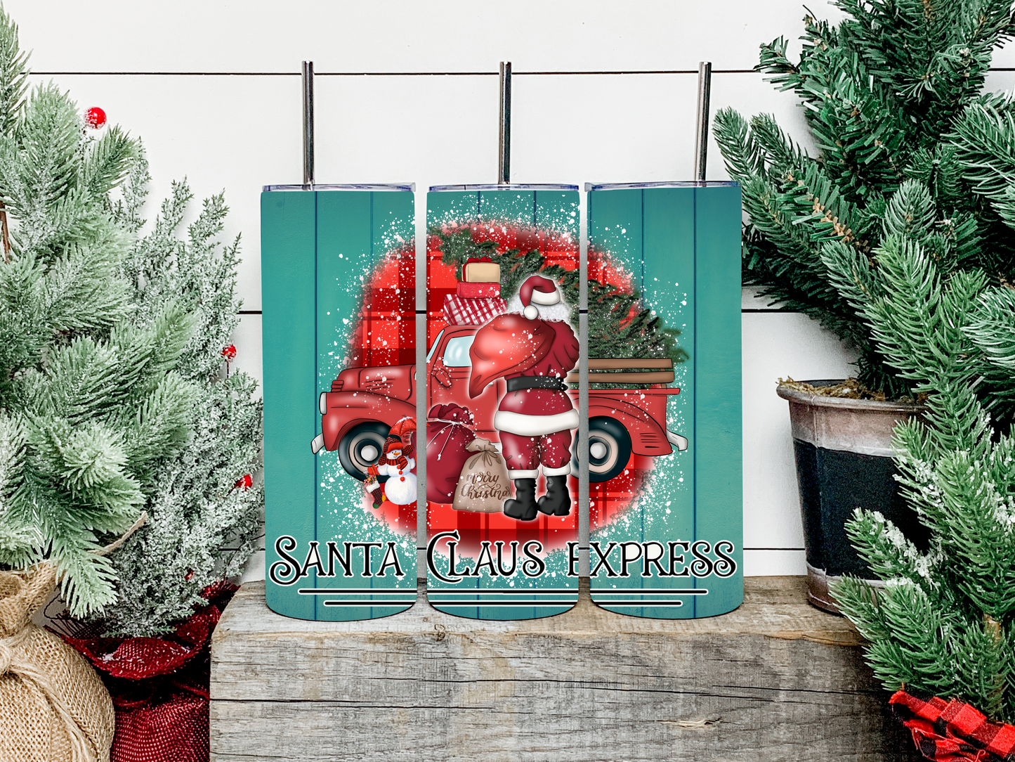 Santa Claus Express Tumbler - Head Of Walker Farm LLC