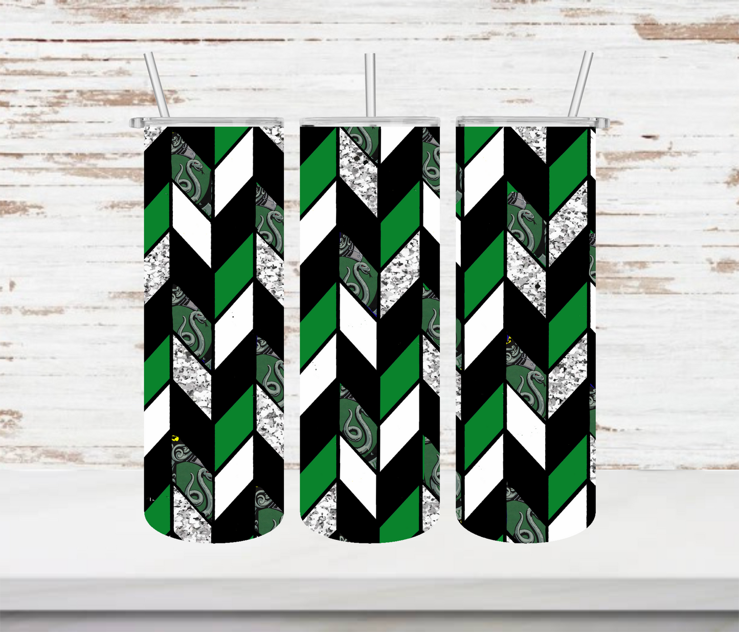 Slytherin Tangram Tumbler - Head Of Walker Farm LLC