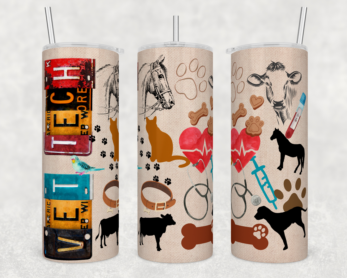 Vet Tech License Tumbler - Head Of Walker Farm LLC