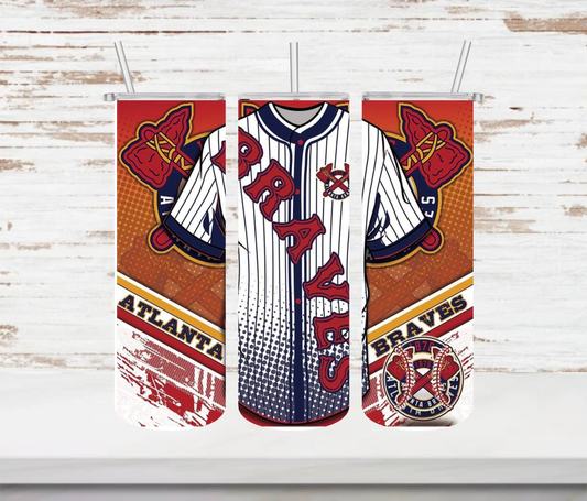 Braves Jersey Tumbler - Head Of Walker Farm LLC