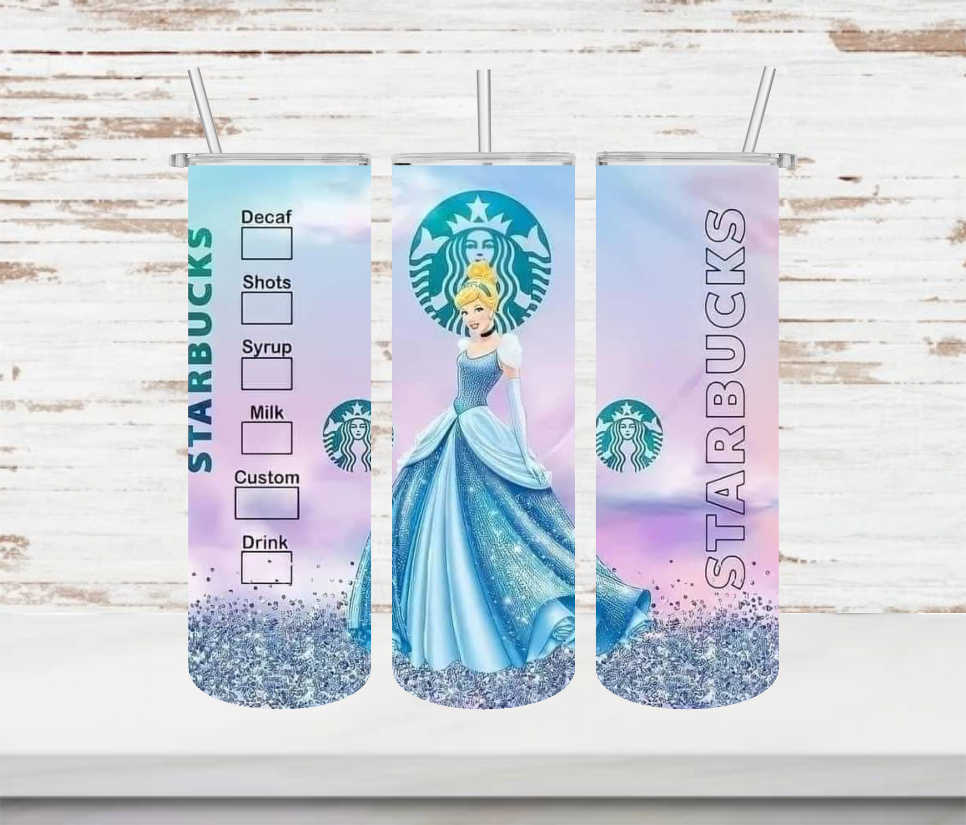 Cinderella Sbux Tumbler - Head Of Walker Farm LLC