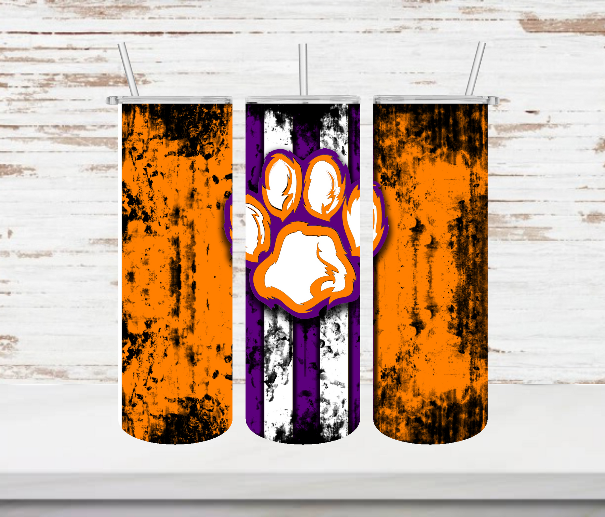 Clemson Grunge Tumbler - Head Of Walker Farm LLC