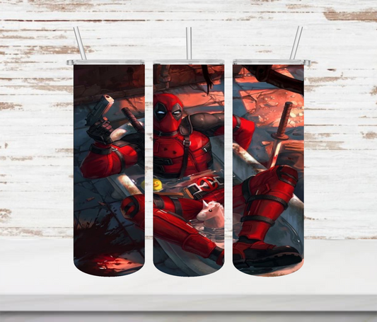 Deadpool Tumbler - Head Of Walker Farm LLC