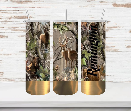 Remington Deer with Camo Shell Tumbler