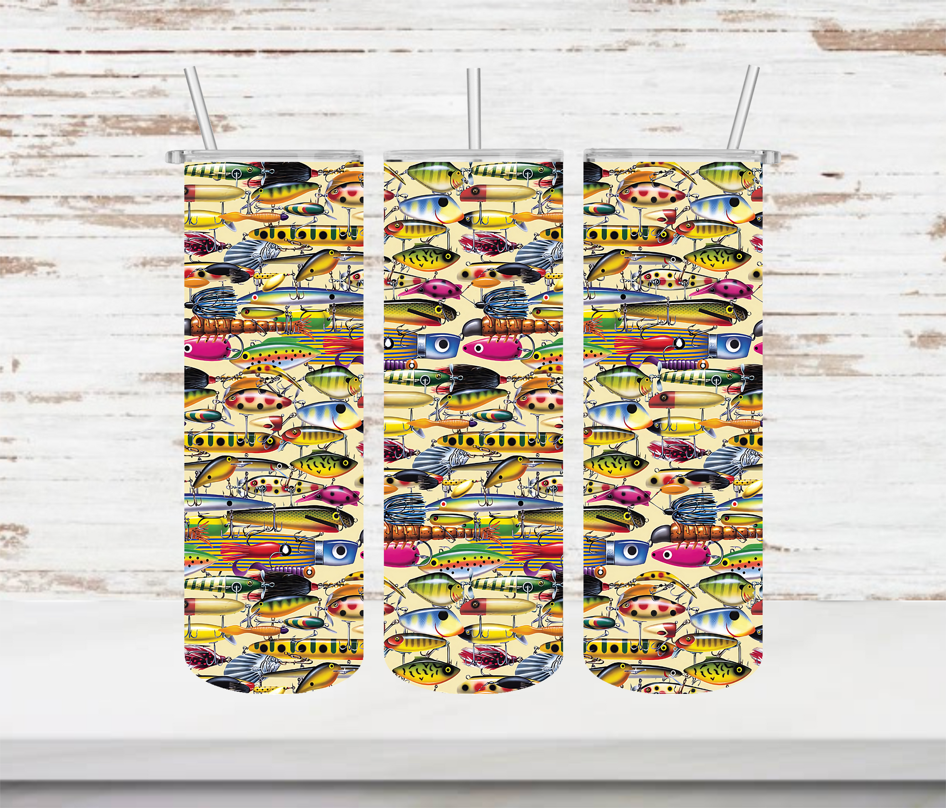 Fishing Lures Tumbler - Head Of Walker Farm LLC
