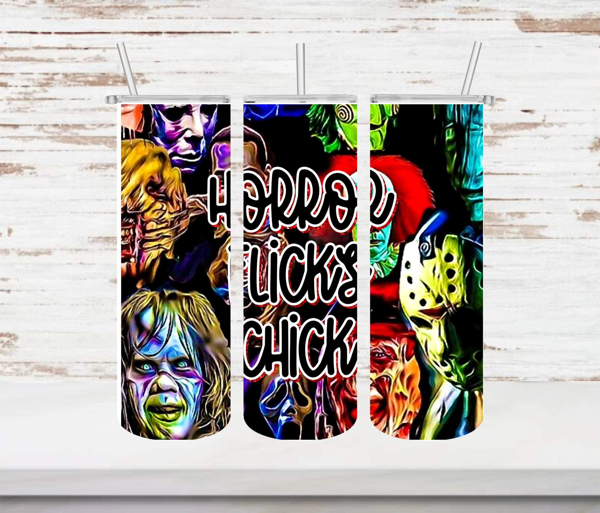Horror Flick Chick Tumbler - Head Of Walker Farm LLC