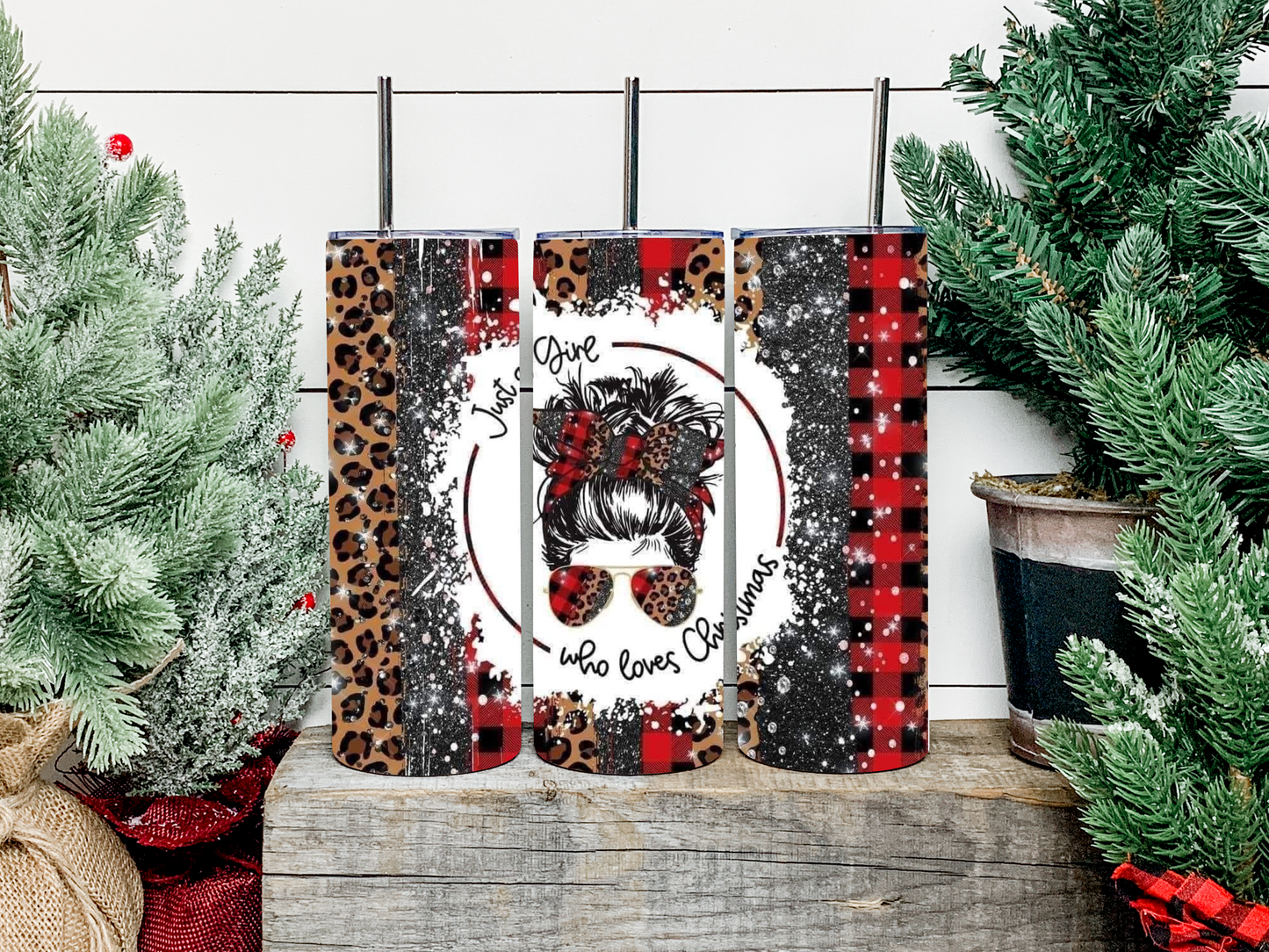 Just A Girl Who Loves Christmas Tumbler - Head Of Walker Farm LLC