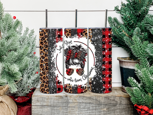 Just A Girl Who Loves Christmas Tumbler - Head Of Walker Farm LLC