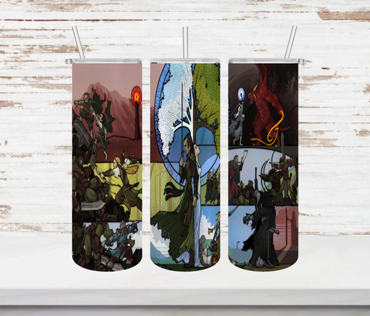 LOTR Stained Glass Tumbler - Head Of Walker Farm LLC