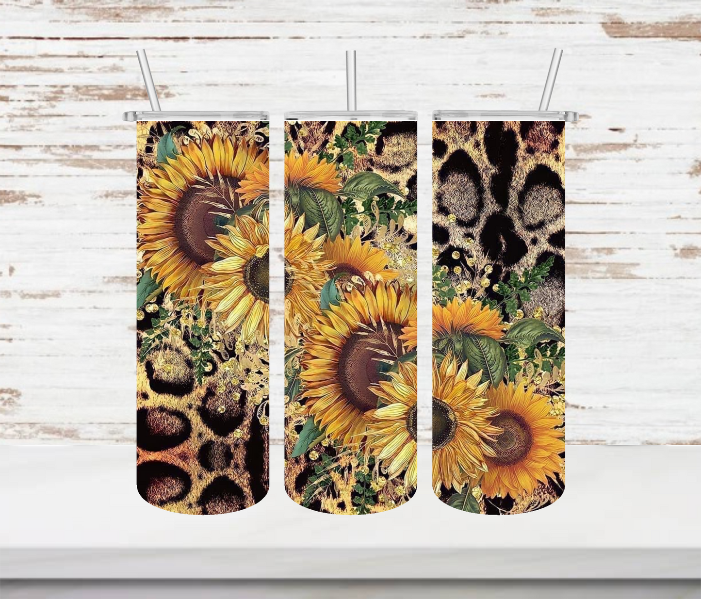 Leopard & Sunflowers Tumbler