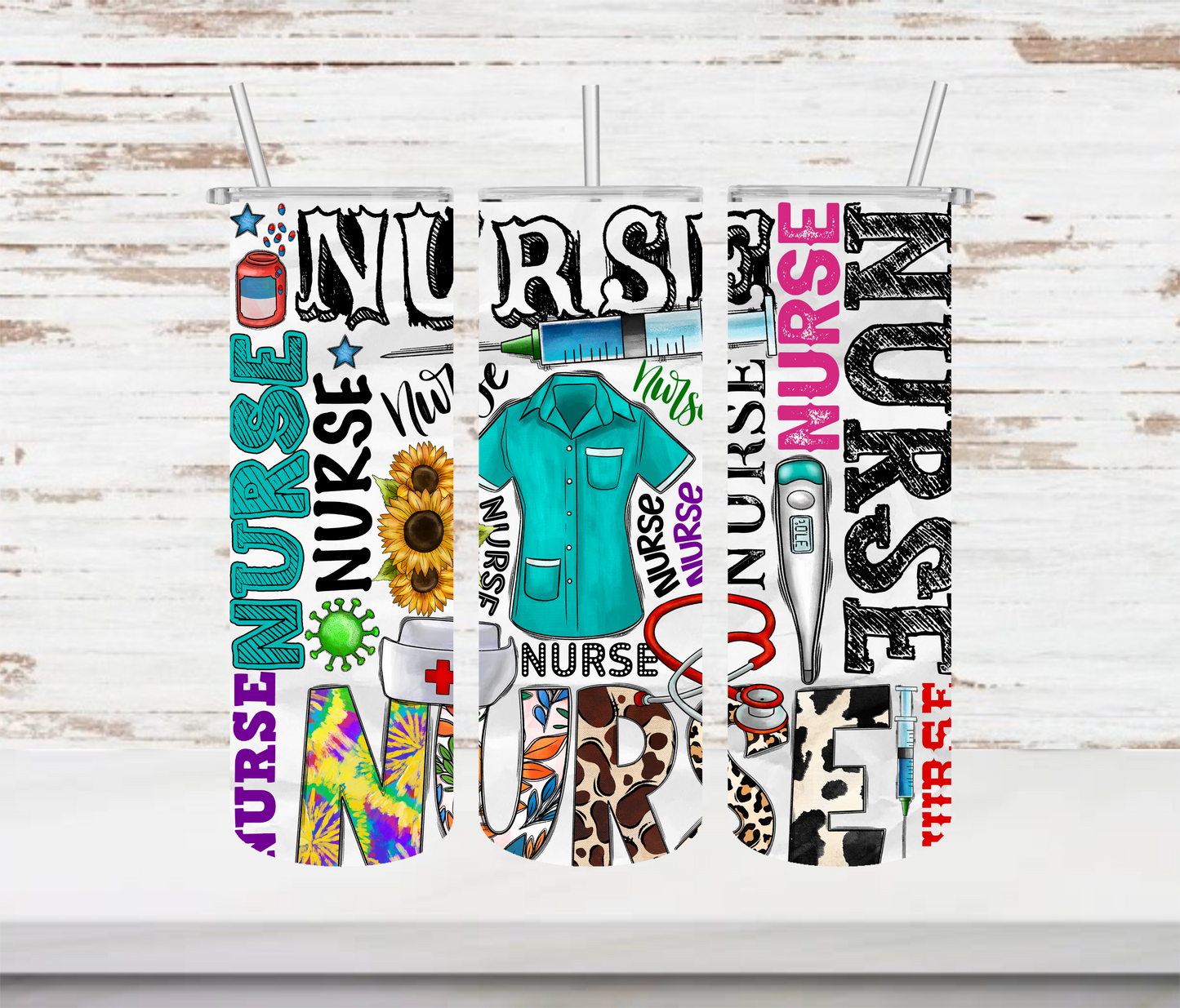 Nurse Collage Tumbler