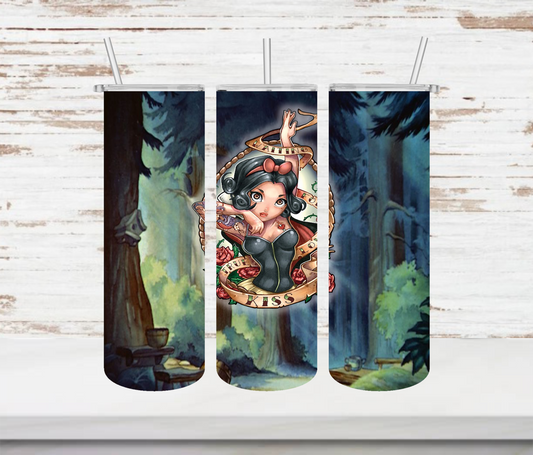 Snow White Tattooed Tumbler - Head Of Walker Farm LLC