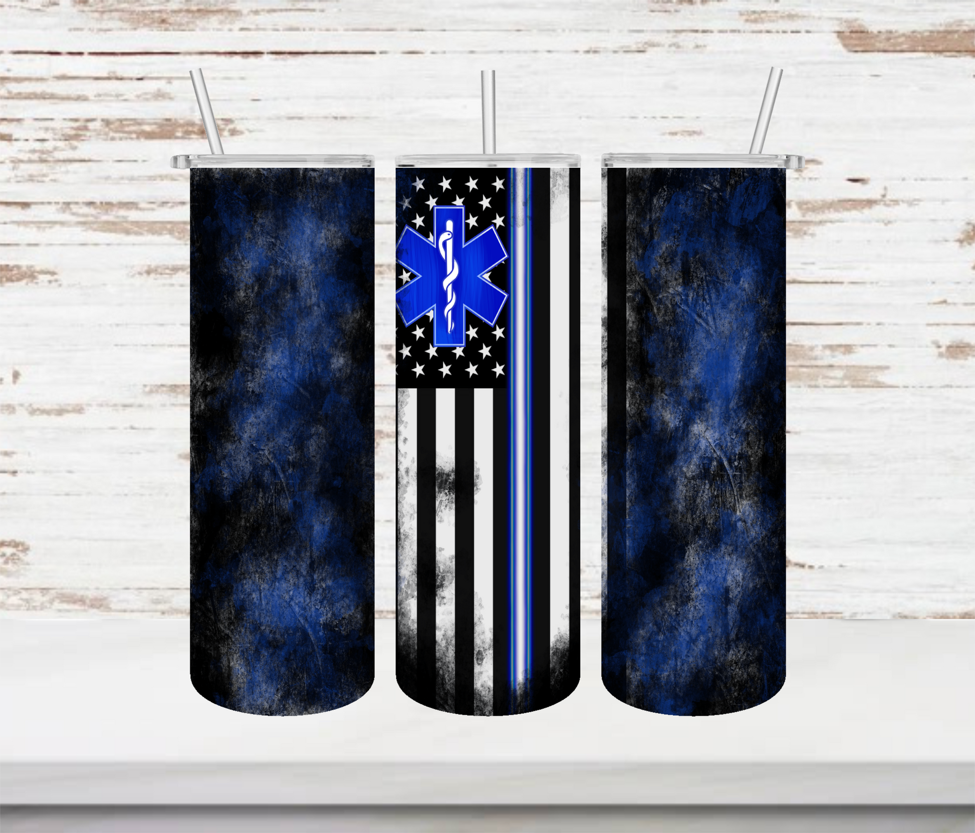 White Line Flag Vertical Tumbler - Head Of Walker Farm LLC